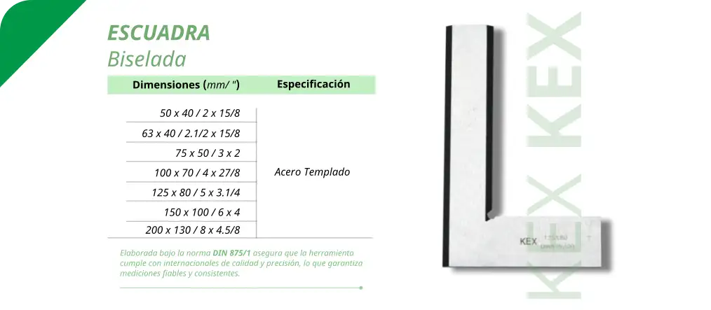 Escuadra biselada